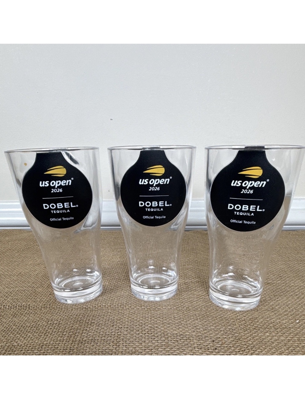 US OPEN 2026 DOBEL Tequila Cups Set Of 3 Used Once